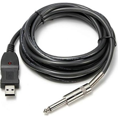 Hochwertiges USB-Gitarrenkabel, Gitarrenverbindungskabel, Gitarrenkabel (6,35-mm-Klinke)