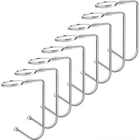 8 Pcs Noël Jarretelles Manteau Crochet Cintre Noël Sécurité Suspendus Grip Bas Clip pour Décoration De Fête De Noël,Argent (1/5)