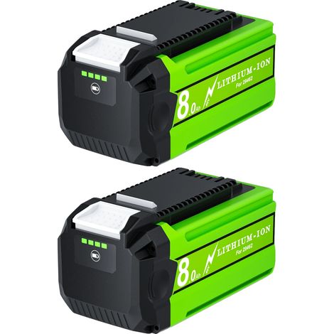 Batterie lithium-ion, capacité de 8000mAh, compatible avec les outils Greenworks 40V, 2 Batterie (1/2)