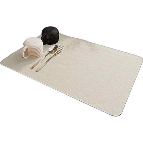 Tapis Égouttoir Absorbant Évier, 40x50cm Tapis de Machine à Café, Silicone Antidérapant Tapis Vaisselle, Egouttoir Séchage Rapide, T (1/5)
