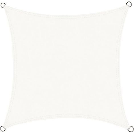Voile d'ombrage carrée 2x2 mètres, toile d'ombrage imperméable, protection UV, convient pour patio, jardin, terrasse, extérieur (1/4)