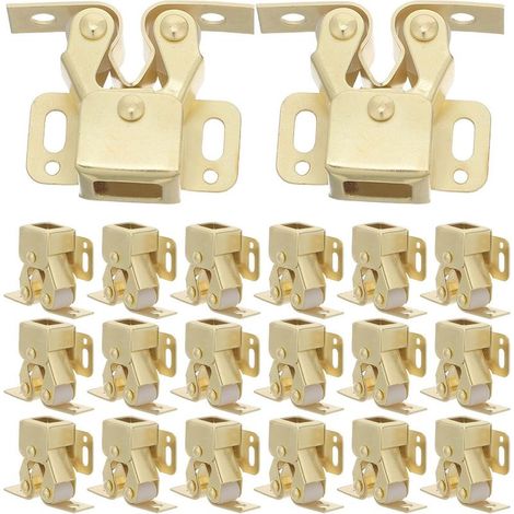 à double rouleau pour armoires fixations en métal doré lot (1/5)