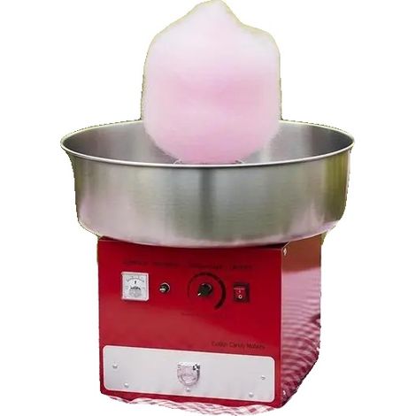 Máquina de algodón de azúcar, recipiente de acero inoxidable, alta eficiencia, roja (1/2)