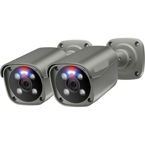 Système de caméra de sécurité sans fil Caméra IP extérieure bidirectionnelle 4K 8MP PoE, système de vidéosurveillance H.265, détection de mouvement, alerte e-mail (1/5)