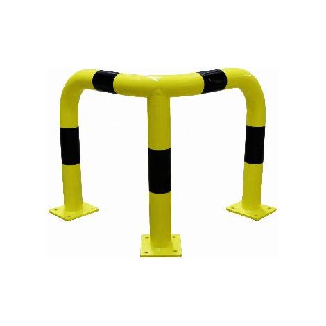 Gelb-schwarzer Eckbügel VISO - 600 x 600 x 600 mm - Ø76 mm - BARA6066NJ