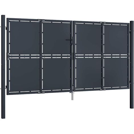 Maison Exclusive - Cancello da Giardino in Acciaio 300x150 cm Antracite