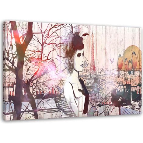 Tableau sur toile Femme vintage Abstrait 100x70 (1/5)