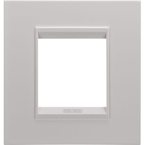 PLAQUE LUX 2P MÉTAL BEIGE NATUREL GEWISS GW16222XL (1/2)