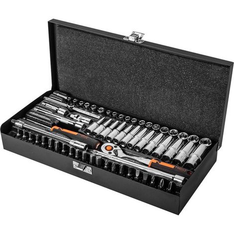 1/4'' Steckschlüsselsatz 63-teilig - T N10-008 (1/5)
