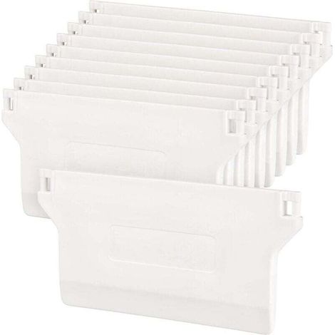 Plaque de Lestage Store Californien - Kit de Réparation Poids de Store Vertical de Rechange 89 mm - Blanc (10 pcs) (1/4)