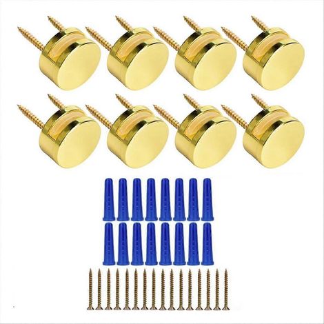 Kit de fixation pour rétroviseur à double vis (3-5 mm, lot de 8) avec vis dorées (1/5)