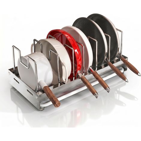 Support pour casseroles et couvercles de casseroles en acier (1/5)