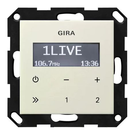 Gira UP-Radio RDS o.Lautsprecher System 55 Cremeweiß [228401], 2284 01