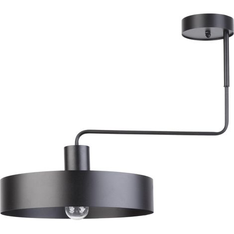 Plafonnier moderne minimaliste noir Vasco E27 15W Sigma