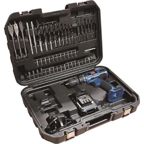 HILKA CORDLESS DRILL DRIVER 18V LITHIUM ION SCREWDRIVER & 50 DRILL BIT PTLCD1850