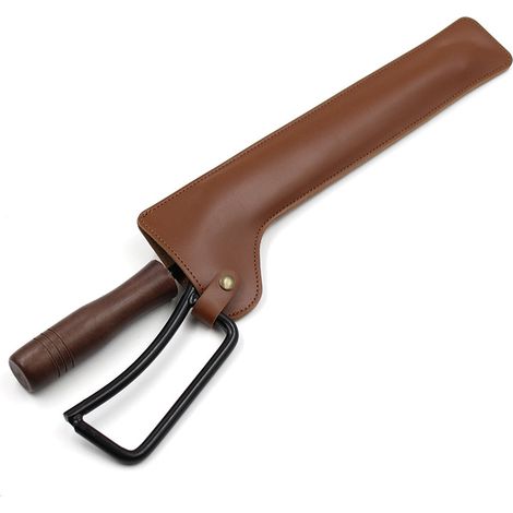 Pinze per legna resistenti da 40 cm, accessorio per camino, copertura anti-scottatura, pinze per legna lunghe, pinze per legna per fuoco da campo e stufa (solo custodia in pelle) (marrone scuro) (1/4)