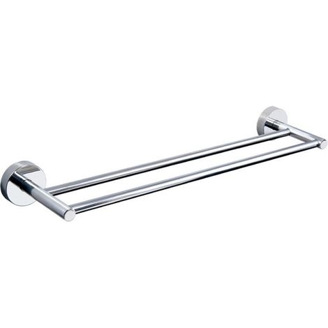 Portasalviette doppia barra 50cm in acciaio inox lucido  MIRA-C kamalu