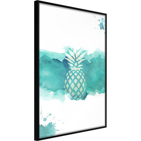 Affiche Murale Encadrée "Pastel Pineapple" 40 x 60 cm Noir