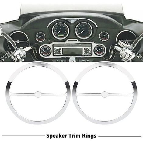 For 14+ Harley Tri Glide Ultra FLHTCUTG speaker decorative ring grille cover (1/4)