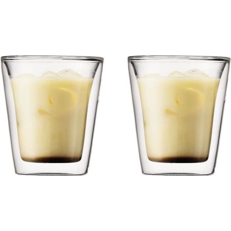 Set 2 verres - BODUM - Canteen - Double paroi - 0.2 l - Transparent