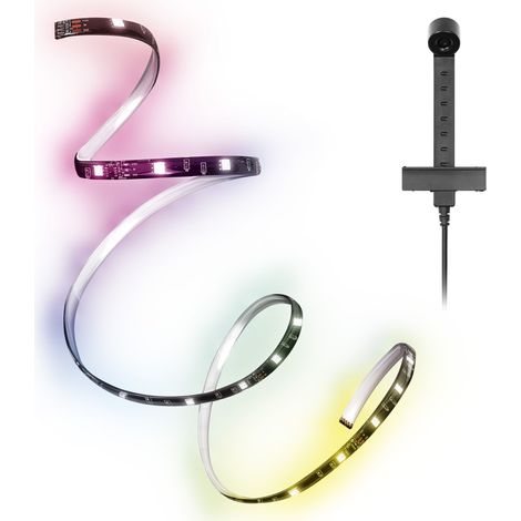 OSRAM Ruban LED RGB FLEX AUDIOTV 2M, blanc, 3,7 W, 50 lm, récepteur sonore intégré, capteur de couleur, longue durée de vie, installation facile, avec connexion USB, autocollant, indice de protection (1/5)