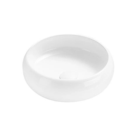 Lavabo cerámico sobre encimera, 36x36x12 cm, Blanco