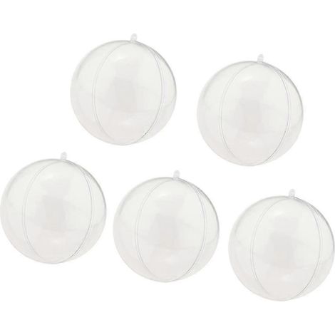 Boule de Noël transparente rechargeable en plastique, boîte à bonbons, décoration pour sapin, 12 cm (1/5)