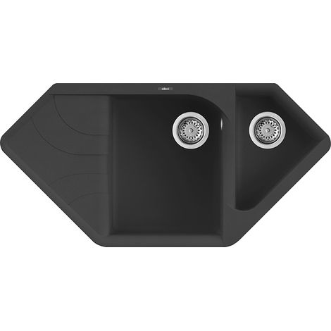 Lavello Elleci Incasso Ego CORNER Granitek Nero LGECOR40 (1/3)
