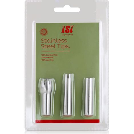 Isi set 3 beccucci acciaio inox serie whip professionale (1/5)