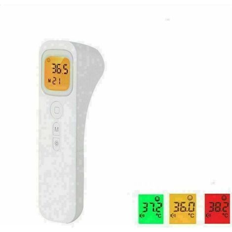 JOORRTThermomètre frontal Thermomètre infrarouge numérique, thermomètre frontal sans contact pour adultes, lecture instantanée de la température, avec alerte de fièvre, écran LCD, mode C/F commutable (1/5)