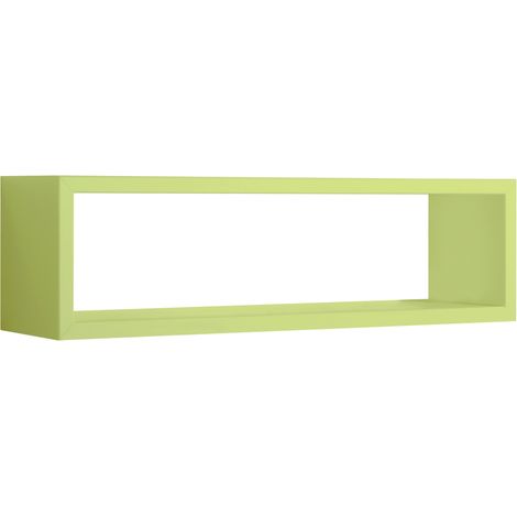 Étagère murale rectangulaire cube design moderne Regulus - Vert foncé (1/3)