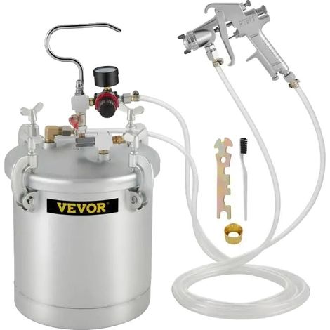 Pulvérisateur, capacité de 10L, 2,5 gallons, pression de fonctionnement de 45 à 60 PSI, entrée de fluide de 3/8", consommation d'air de 6,0 à 8,8 CFM (1/5)