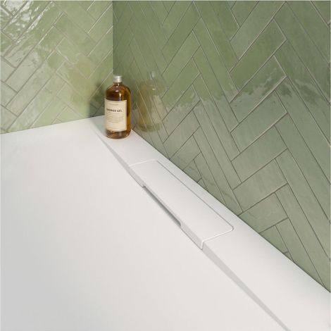 Receveur douche NILA résine lisse blanc extra plat (1/5)