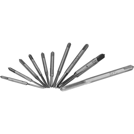Ensemble de 10 micro tarauds HSS pour filetage mécanique montres et machines (1/5)