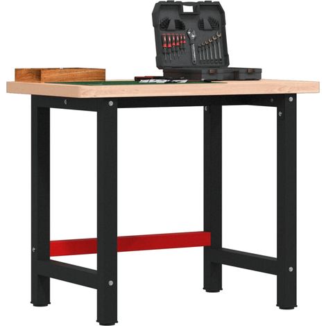Werkbank 100x60x83 cm Massivholz Buche Rechteckig