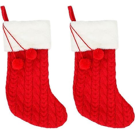 Chaussettes de Noël rouges pour décorer une fête de Noël (1/5)