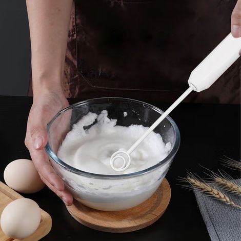 Elektrischer Schneebesen, kleines Küchengerät zum Schlagen von Eiern und Sahne, Rührstab, Backutensil, automatischer Schneebesen, Eiweiß (1/5)