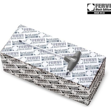 JUEGO DE DESTORNILLADORES HEXAGONALES ESFÉRICOS CON MANGO EN T FERVI BE20/10S