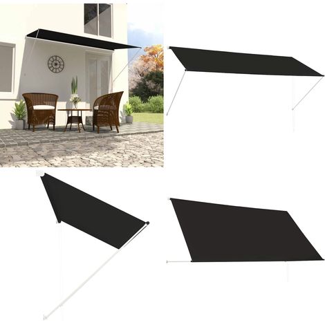 Einziehbare Markise 300×150 cm Anthrazit - Markise - Sonnenschutz - Gartensorgen - Terrasse - Balkon - Home & Living (1/5)
