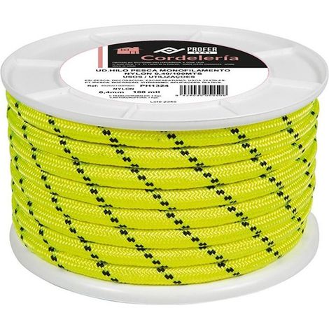 CORDA INTRECCIATA PES CON ANIMA 6MM GIALLO FLUORESCENTE