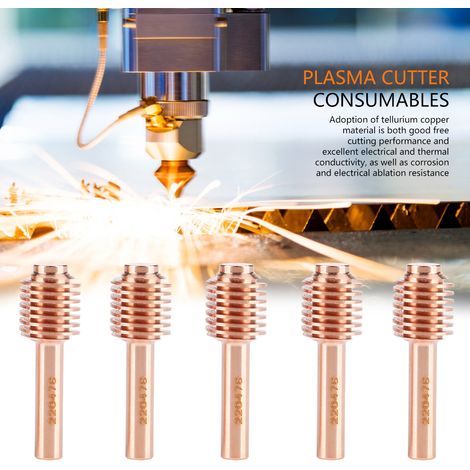 5 pièces 220478 Électrode et 5 pièces 220480 Buses de Coupe Consommables pour Torche de Découpeur Plasma MAX30 (1/5)