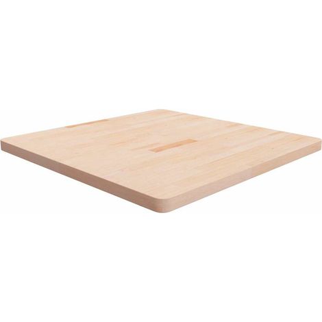 Plateau De Table Plan de travail - carré 90x90x4 cm Bois chêne massif non traité BV822017 - BonneVie (1/3)