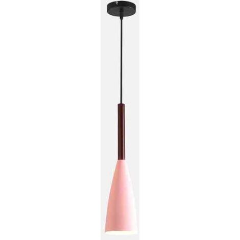 Suspension minimaliste moderne à une tête pour salle à manger - convient également au salon et à la chambre - 1 pièce, rose (1/5)