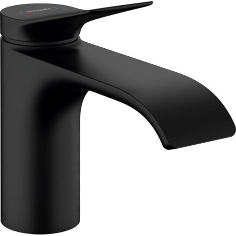 Hansgrohe Mitigeur monocommande pour lavabo Vivenis ComfortZone 80 sans vidage, finition noir mat (1/2)