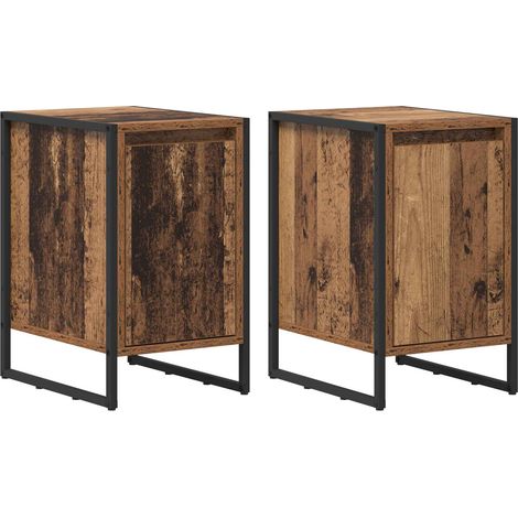 Maison Exclusive - Nachttisch 2 pcs Altholz 39,5 x 30 x 50 cm Hol