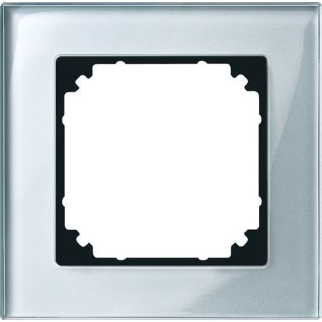 MERTEN 489160 M-PLAN PLAQUE SIMPLE EN VERRE GRIS MÉTALLISÉ