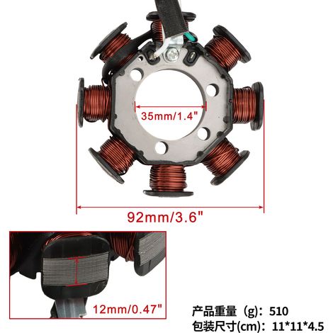 Statorspulenadapter für CRF125 CRF125F CRF125FB 2014-2018 31120-K28-911 (1/4)