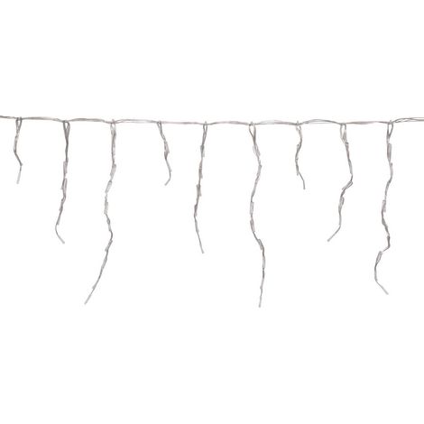 Rideau lumineux stalactite d'extérieur 10 m 600 LED blanc froid à effets avec minuteur sur secteur - Feeric lights & christmas (1/5)