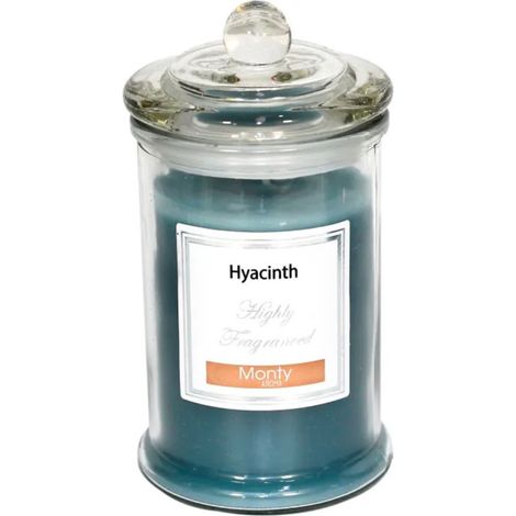 Bougie parfumée dans pot en verre Jacinthe - 7.5x14cm (1/3)