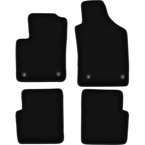 Tapis de sol BASIC en velours noir pour : Fiat 500 FL hatchback (2013-2019) (1/5)